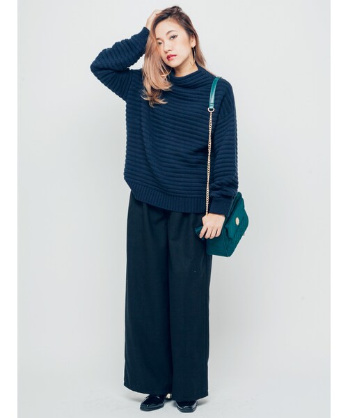 EVRIS（エヴリス）の「起毛ワイドパンツ（パンツ・レディース・グレー/ブラック/ベージュ）」の4枚目の写真