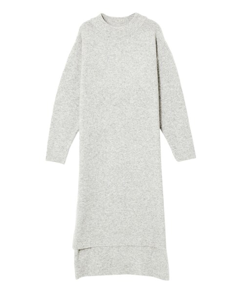 FLOVE（フローブ）の「ニットイレギュラーヘムワンピース（ワンピース/ドレス・レディース・グレー/ブラック/カーキ・F）」の14枚目の写真