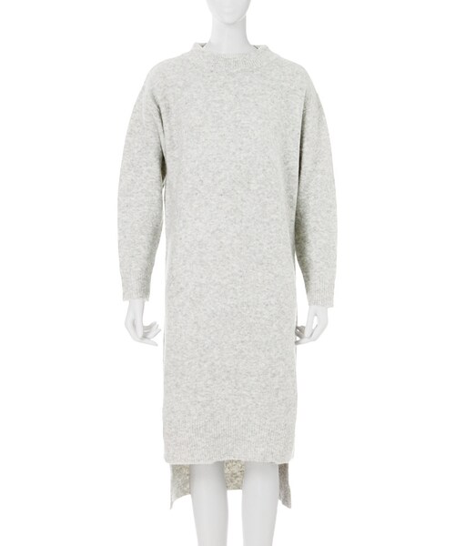 FLOVE（フローブ）の「ニットイレギュラーヘムワンピース（ワンピース/ドレス・レディース・グレー/ブラック/カーキ・F）」の7枚目の写真