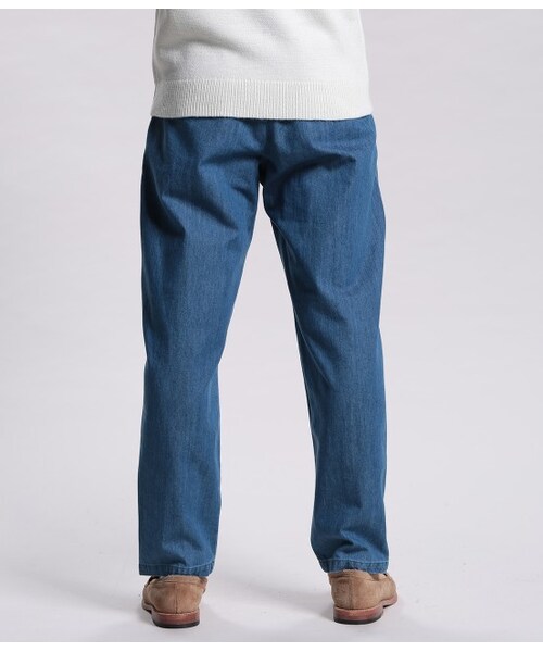 JUNRED（ジュンレッド）の「デニムワンタックワイドパンツ（パンツ・メンズ・ネイビー系/ブルー・S/M/L）」の5枚目の写真