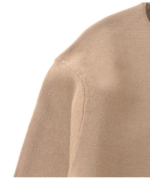 ADAM ET ROPE'（アダムエロペ）の「14G ウォッシャブルウール ハーフミラノプルオーバー（トップス・メンズ・ホワイト系/キャメル/ネイビー・M/L）」の7枚目の写真