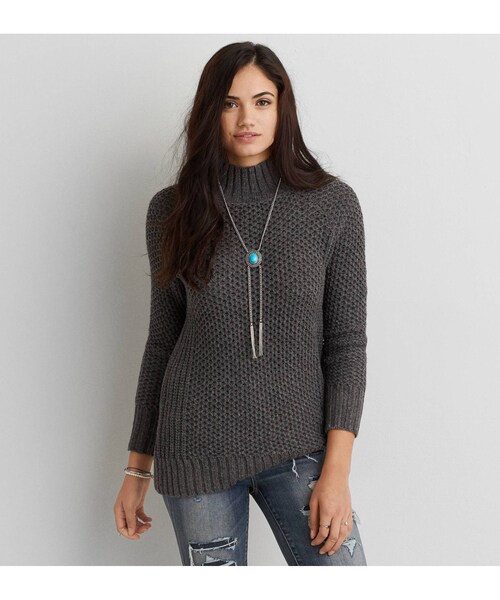 American Eagle（アメリカンイーグル）の「AEOキャビンジェギングセーター（ニット/セーター・レディース・チャコール/クリーム/バーガンディー/ゴールド・XXS/XS/S/M/L/XL）」の2枚目の写真