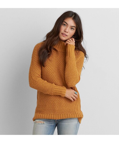 American Eagle（アメリカンイーグル）の「AEOキャビンジェギングセーター（ニット/セーター・レディース・チャコール/クリーム/バーガンディー/ゴールド・XXS/XS/S/M/L/XL）」の3枚目の写真