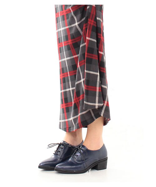 Re:EDIT（リエディ）の「ポインテッドトゥレースアップパンプスシューズ（シューズ・レディース・ブラック/グリーン/ネイビー/バーガンディ/レオパード・S/M/L/LL）」の2枚目の写真