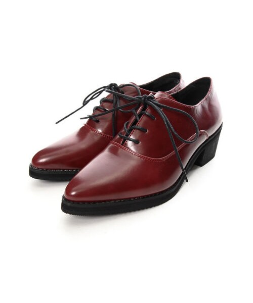 Re:EDIT（リエディ）の「ポインテッドトゥレースアップパンプスシューズ（シューズ・レディース・ブラック/グリーン/ネイビー/バーガンディ/レオパード・S/M/L/LL）」の7枚目の写真