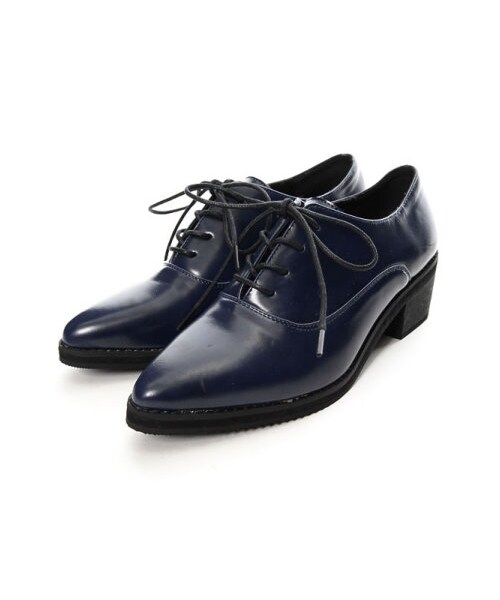 Re:EDIT（リエディ）の「ポインテッドトゥレースアップパンプスシューズ（シューズ・レディース・ブラック/グリーン/ネイビー/バーガンディ/レオパード・S/M/L/LL）」の5枚目の写真