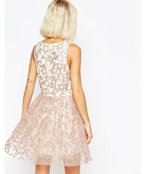 Asos（エイソス）の「ASOS COLLECTION ASOS Sparkle Mesh Glitter Mini Prom Dress
