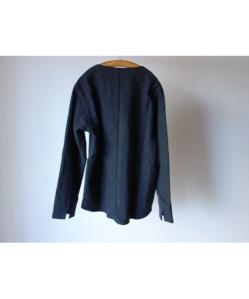 nisica（ニシカ）の「【ラスト1枚！】nisica ニシカ ノーカラーダブルボタンシャツ GRY グレー UNISEX 男女兼用（ノーカラージャケット・メンズ・その他）」の10枚目の写真