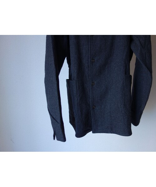 nisica（ニシカ）の「【ラスト1枚！】nisica ニシカ ノーカラーダブルボタンシャツ GRY グレー UNISEX 男女兼用（ノーカラージャケット・メンズ・その他）」の9枚目の写真