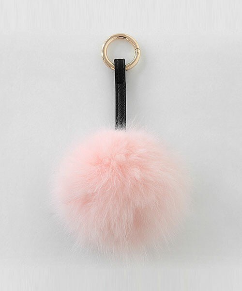 DHOLIC（ディーホリック）の「リアルフォックスファーポンポンキーリング（キーケース/キーアクセサリー・レディース・グリーン/グレー/ディープスカイブルー/ピンク/ブラック/ベージュ/ホワイト/レッド・ONE）」の7枚目の写真