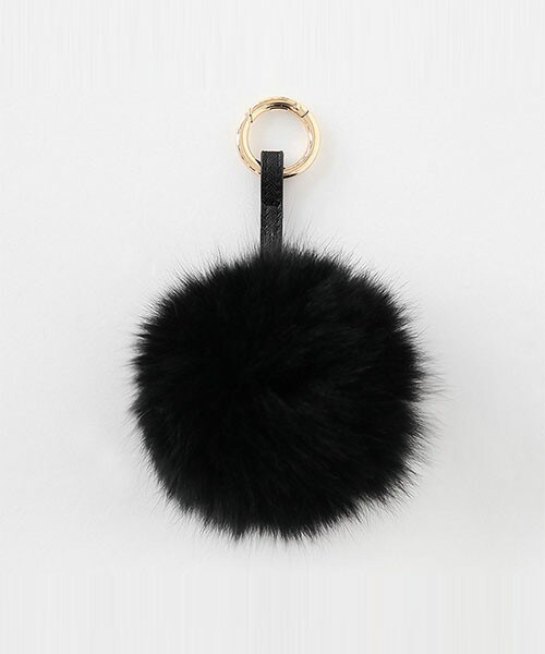 DHOLIC（ディーホリック）の「リアルフォックスファーポンポンキーリング（キーケース/キーアクセサリー・レディース・グリーン/グレー/ディープスカイブルー/ピンク/ブラック/ベージュ/ホワイト/レッド・ONE）」の3枚目の写真