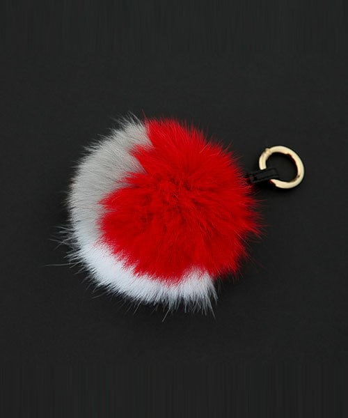 DHOLIC（ディーホリック）の「リアルフォックスファーポンポンキーリング（キーケース/キーアクセサリー・レディース・グリーン/グレー/ディープスカイブルー/ピンク/ブラック/ベージュ/ホワイト/レッド・ONE）」の8枚目の写真