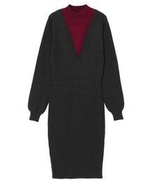 PAMEO POSE | V NECK KNIT DRESS(ワンピース)