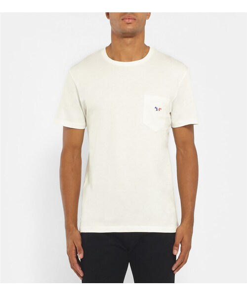 Maison Kitsune（メゾンキツネ）の「Maison Kitsuné Cotton-Jersey T-Shirt（Tシャツ/カットソー・メンズ・White・S/M/L/XL）」の6枚目の写真