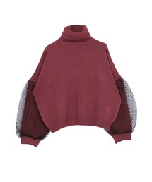 merry jenny | ドットチュールキリカエニット(トップス)