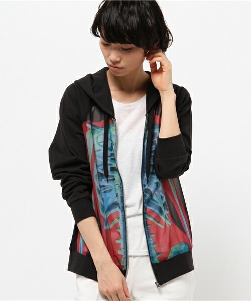 アディダス adidas RITA LOGO HOODIE リタオラ ロゴ フーディ パーカー メッシュ 切替 黒 ブラック S11803 レディース adidas Originals（アディダスオリジナルス）の「ウィメンズ