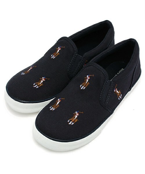 styles(スタイルス)の「キッズ チャイルド ポロ ラルフローレン スリッポン バルハーバー POLO BAL HARBOURREPEAT CHILD(スニーカー・キッズ・ホワイト/カーキ/ネイビー/ピンク/マルチ/A・17cm/18cm/19cm/20cm)」の6枚目の写真