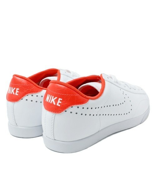 NIKE（ナイキ）の「ウィメンズ ナイキ テニス ラケット レザー WMNS NIKE RACQUETTE LTR 454412（スニーカー・レディース・ホワイト/オレンジ・23cm/23.5cm/24cm/24.5cm）」の5枚目の写真