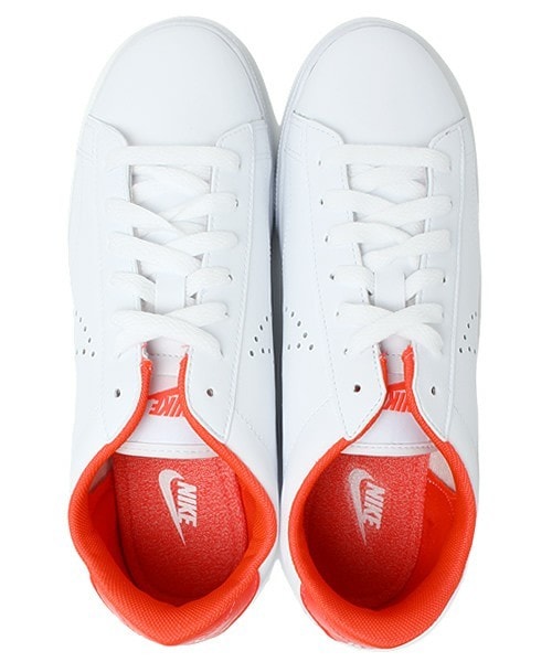 NIKE（ナイキ）の「ウィメンズ ナイキ テニス ラケット レザー WMNS NIKE RACQUETTE LTR 454412（スニーカー・レディース・ホワイト/オレンジ・23cm/23.5cm/24cm/24.5cm）」の9枚目の写真