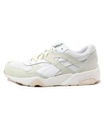 PUMA | ユニセックス プーマ オールホワイト ブラック モノトーン PUMA R698 WHITE ON WHITE 358142(スニーカー)
