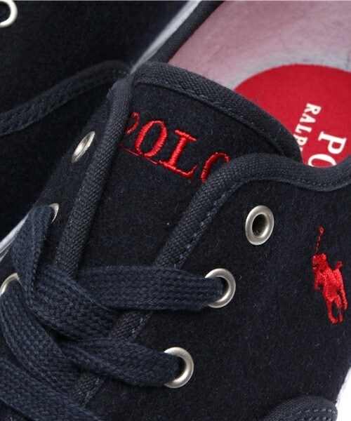 POLO RALPH LAUREN(ポロ ラルフ ローレン)の「レディース ジュニア ラルフローレン ウール スニーカー POLO CARVER WOOL Jr 998884/998885(スニーカー・レディース・グレー/ネイビー・23cm/24cm/25cm/26cm)」の7枚目の写真
