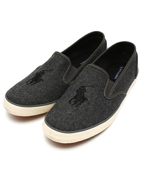 POLO RALPH LAUREN（ポロ ラルフ ローレン）の「レディース ジュニア ラルフローレン セレナ ウール スリッポン POLO SERENA WOOL Jr 15FW（スニーカー・レディース・ブラック/グレー/ネイビー/A・23cm/24cm/25cm/26cm）」の2枚目の写真