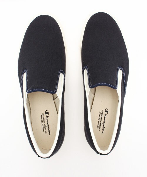 Champion（チャンピオン）の「ユニセックス 日本製 チャンピオン スウェット スリッポン Champion バーモント SLIP-ON（スニーカー・レディース・グレー/ネイビー・22.5cm/23cm/23.5cm/24cm/24.5cm/26.5cm/27cm/28cm）」の9枚目の写真