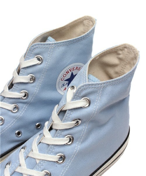 CONVERSE（コンバース）の「日本製 ユニセックス コンバース キャンバス オールスター ジャパン ハイカット CONVERSE CANVAS AS J HI（スニーカー・レディース・ライトブルー/ピンク・25.5cm/27cm/24cm/24.5cm）」の7枚目の写真