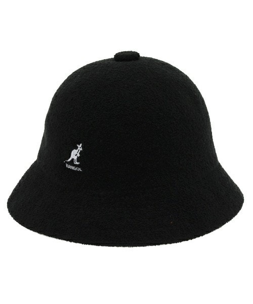 KANGOL(カンゴール)の「ユニセックス カンゴール バミューダカジュアル ハット KANGOL BERMUDA CASUAL(ハット・メンズ・ブラック/レッド・MEDIUM)」の2枚目の写真