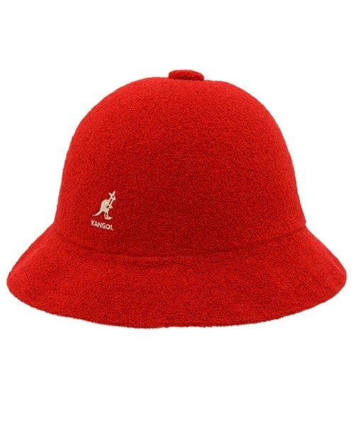 KANGOL(カンゴール)の「ユニセックス カンゴール バミューダカジュアル ハット KANGOL BERMUDA CASUAL(ハット・メンズ・ブラック/レッド・MEDIUM)」の1枚目の写真