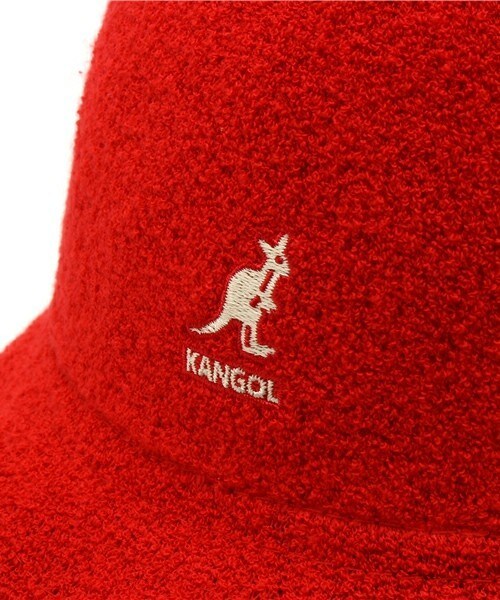 KANGOL(カンゴール)の「ユニセックス カンゴール バミューダカジュアル ハット KANGOL BERMUDA CASUAL(ハット・メンズ・ブラック/レッド・MEDIUM)」の7枚目の写真