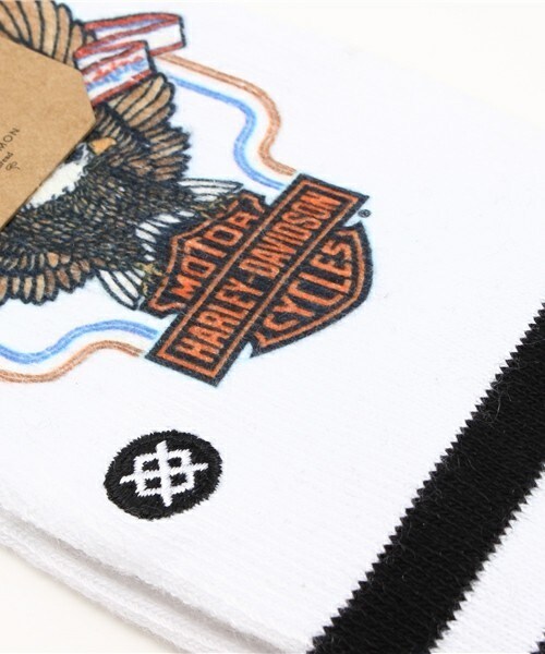 STANCE（スタンス）の「メンズ スタンスソックス スティード ハーレーダビッドソン STANCE IRON STEED（ソックス/靴下・メンズ・ホワイト・LARGE）」の5枚目の写真