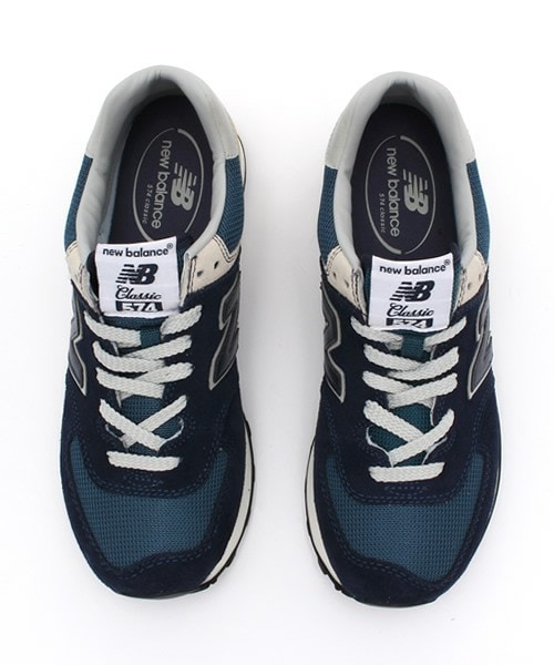 NEW BALANCE（ニューバランス）の「レディースサイズ ニューバランス グレー ネイビー new balance ML574 VG/VN（スニーカー・レディース・グレー/ネイビー・23cm/23.5cm/24cm/24.5cm）」の3枚目の写真