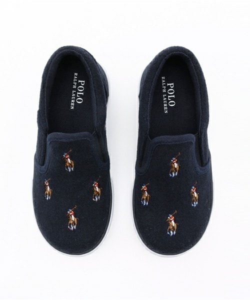 POLO RALPH LAUREN(ポロ ラルフ ローレン)の「ベビー キッズ ラルフローレン ウール素材 スリッポン POLO BAL HARBOUR REPEAT WOOL(スニーカー・キッズ・グレー/ネイビー・12cm/13cm/14cm/15cm/16cm)」の10枚目の写真