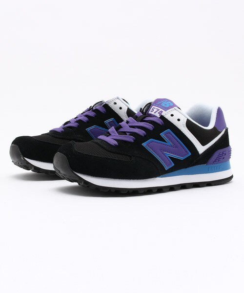 NEW BALANCE（ニューバランス）の「ウィメンズ ニューバランス new balance WL574 MON/MOX/MOY（スニーカー・レディース・ブラック/グレー/ネイビー・23cm/23.5cm/24cm/24.5cm）」の2枚目の写真