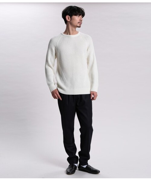 ADAM ET ROPE'（アダムエロペ）の「ウールフランネル ラウンジパンツ（パンツ・メンズ・キャメル系/ネイビー・M/L）」の12枚目の写真