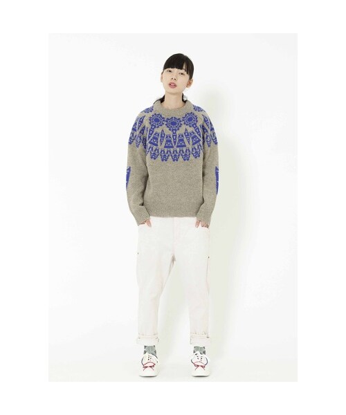 mercibeaucoup,(メルシーボークー)の「メルシーボークー、 / タワーニット / セーター(トップス・レディース・khaki/purple/charcoal gray・01/03)」の11枚目の写真