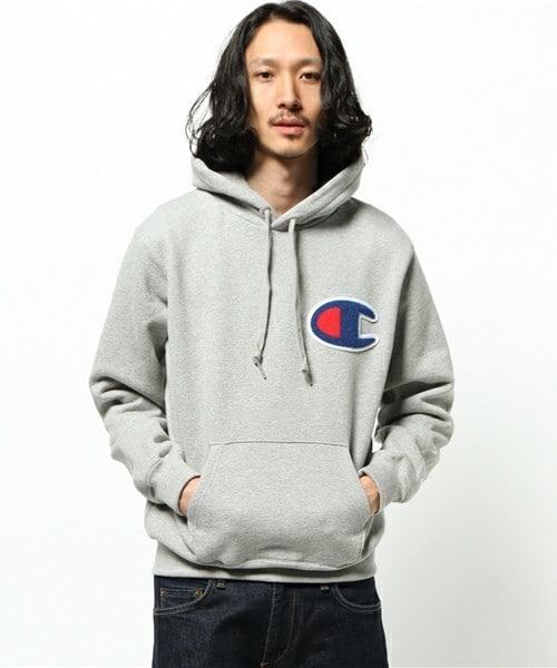 Champion（チャンピオン）の「メンズ チャンピオン アクションスタイル パーカー Champion AS HOODED SWEAT C3-E127（パーカー・メンズ・ホワイト/ブラック/グレー/ネイビー/レッド・SMALL/MEDIUM/LARGE/X-LARGE）」の3枚目の写真