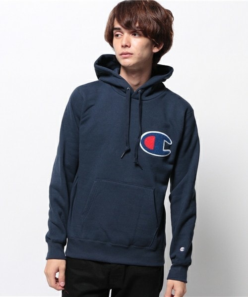 Champion（チャンピオン）の「メンズ チャンピオン アクションスタイル パーカー Champion AS HOODED SWEAT C3-E127（パーカー・メンズ・ホワイト/ブラック/グレー/ネイビー/レッド・SMALL/MEDIUM/LARGE/X-LARGE）」の4枚目の写真