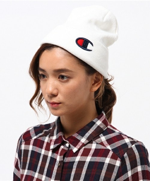Champion(チャンピオン)の「ユニセックス チャンピオン アクリルビーニー ニット帽 Champion BIG C BEANIE CAP CP150414(ニットキャップ/ビーニー・レディース・ホワイト/ブラック/グレー/グリーン/ブルー/ネイビー/ピンク/レッド/バーガンディー・ONE SIZE)」の13枚目の写真