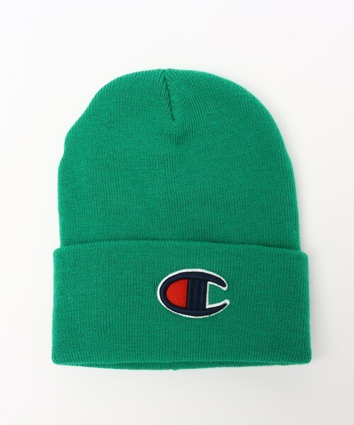 Champion(チャンピオン)の「ユニセックス チャンピオン アクリルビーニー ニット帽 Champion BIG C BEANIE CAP CP150414(ニットキャップ/ビーニー・レディース・ホワイト/ブラック/グレー/グリーン/ブルー/ネイビー/ピンク/レッド/バーガンディー・ONE SIZE)」の4枚目の写真