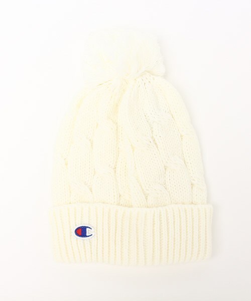 Champion（チャンピオン）の「ユニセックス チャンピオン アクリル ポンポンビーニー Champion ACRYL PONPON BEANIE CAP CP150419（ニットキャップ/ビーニー・レディース・オフホワイト/ブラック/グレー/ブラウン/ベージュ/ネイビー/レッド/バーガンディー・ONE SIZE）」の16枚目の写真