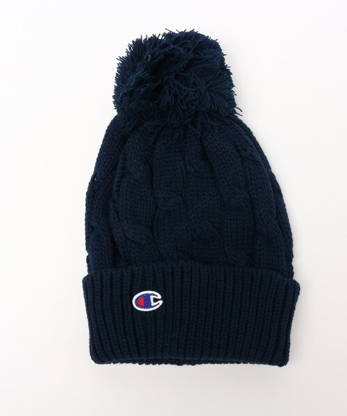 Champion（チャンピオン）の「ユニセックス チャンピオン アクリル ポンポンビーニー Champion ACRYL PONPON BEANIE CAP CP150419（ニットキャップ/ビーニー・レディース・オフホワイト/ブラック/グレー/ブラウン/ベージュ/ネイビー/レッド/バーガンディー・ONE SIZE）」の6枚目の写真
