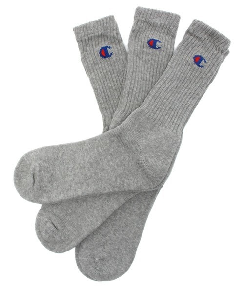Champion(チャンピオン)の「3足1セット ユニセックス チャンピオン パイルソックス Champion Socks CS-0701(ソックス/靴下・レディース・ホワイト/ブラック/グレー/マルチ・MEDIUM/SMALL)」の3枚目の写真
