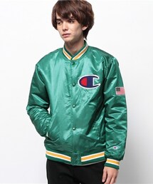 Champion | メンズ チャンピオン アクションスタイル ベースボール ジャケット Champion AS BASEBALL JACKET C3-G612(スタジャン)