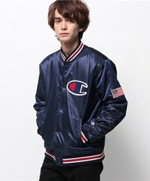Champion | メンズ チャンピオン アクションスタイル ベースボール ジャケット Champion AS BASEBALL JACKET C3-G612(スタジャン)