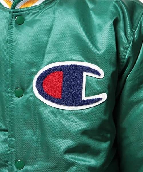 Champion（チャンピオン）の「メンズ チャンピオン アクションスタイル ベースボール ジャケット Champion AS BASEBALL JACKET C3-G612（スタジャン・メンズ・グリーン/ネイビー/バーガンディー・SMALL/MEDIUM/LARGE/X-LARGE）」の10枚目の写真