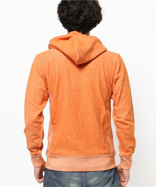 Champion(チャンピオン)の「メンズ チャンピオン リバースウィーブ フーディ パーカー Champion RW PULLOVER HOODED SWEATSHIRT C3-E136(パーカー・メンズ・オレンジ/グリーン/グレー/チャコールグレー/ネイビー・MEDIUM/X-LARGE/LARGE)」の7枚目の写真
