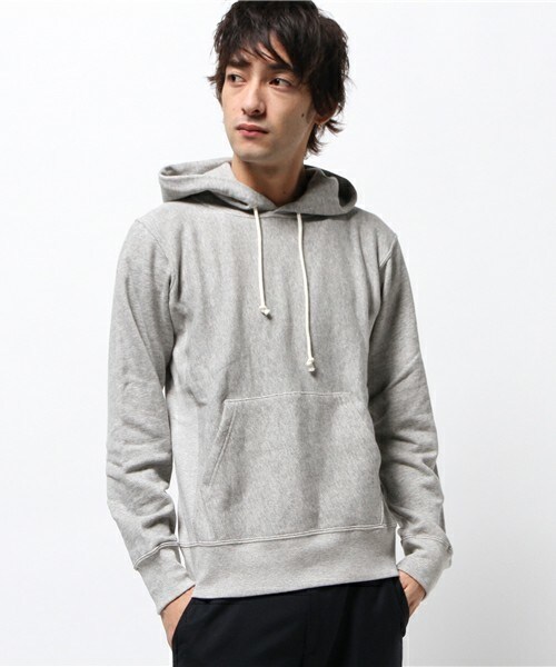 Champion(チャンピオン)の「メンズ チャンピオン リバースウィーブ フーディ パーカー Champion RW PULLOVER HOODED SWEATSHIRT C3-E136(パーカー・メンズ・オレンジ/グリーン/グレー/チャコールグレー/ネイビー・MEDIUM/X-LARGE/LARGE)」の3枚目の写真