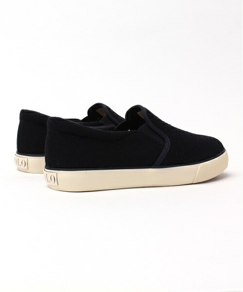 POLO RALPH LAUREN（ポロ ラルフ ローレン）の「ジュニア ウィメンズ ポロ ラルフローレン ウール スリッポンスニーカー POLO SETH SLIP ON WOOL Jr（スニーカー・レディース・ブラック/グレー/ネイビー・23cm/23.5cm/24cm/24.5cm/25cm）」の6枚目の写真